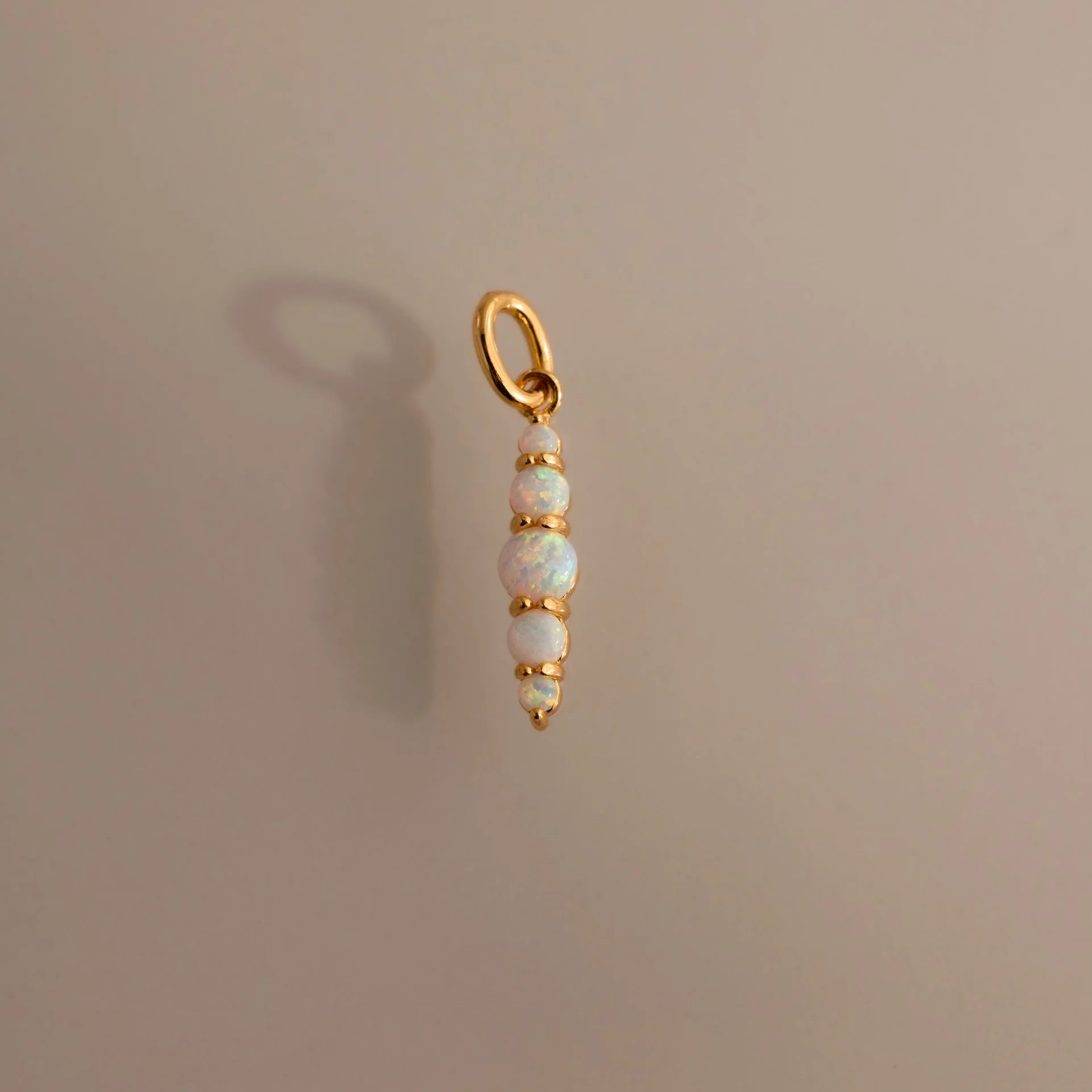 Ombre Lace Opal Charm Silver 18K Gold Plated