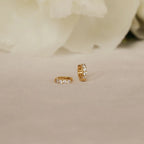 Elise Diamond Huggies Silver 18K Gold Plated