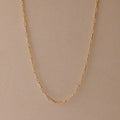 Paperclip Chain Necklace Silver 18K Gold Plated