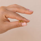 Bubble Letter Studs Silver 18K Gold Plated