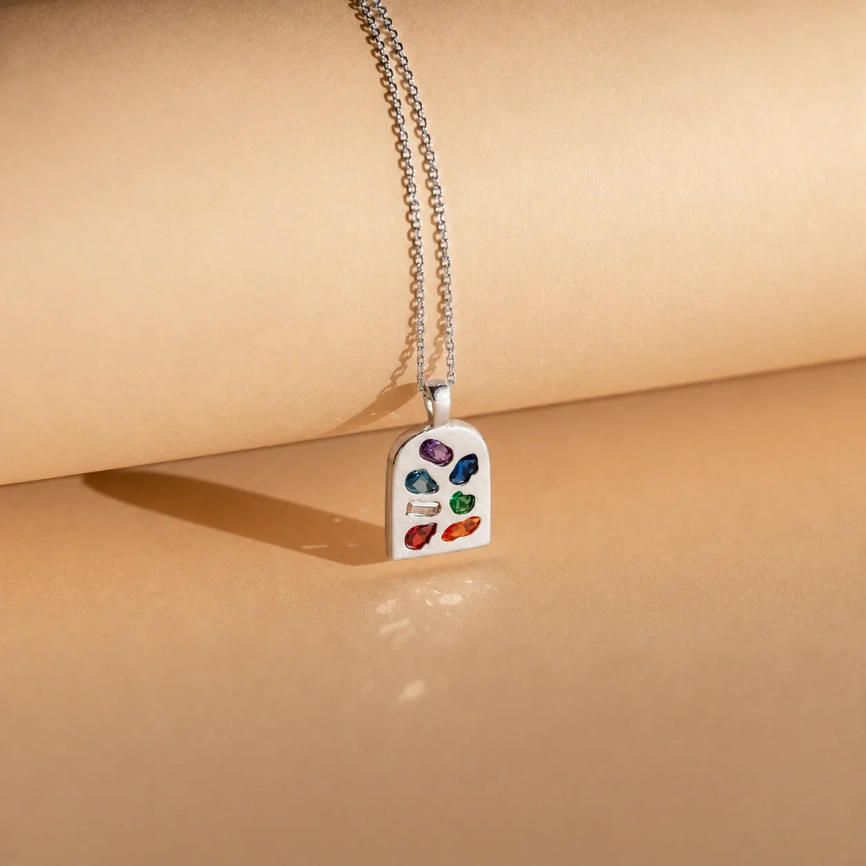 Abstract Art Deco Pendant Necklace