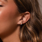 Baby Venus Flatback Studs Silver 18K Gold Plated
