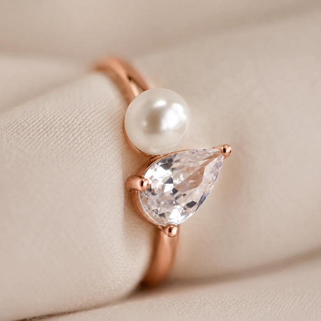 Pearl Diamond Ring