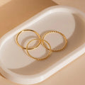 Skinny Stacking Rings Set Silver 18K Gold Plated