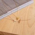 Letter Heart Necklace Silver 18K Gold Plated