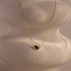 Marquise Birthstone Pearl Necklace Silver 18K Gold Plated