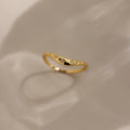 North Star Curve Dome Ring Silver 18K Gold Plated