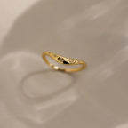 North Star Curve Dome Ring Silver 18K Gold Plated