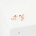 Alex Initial Studs Silver 18K Gold Plated