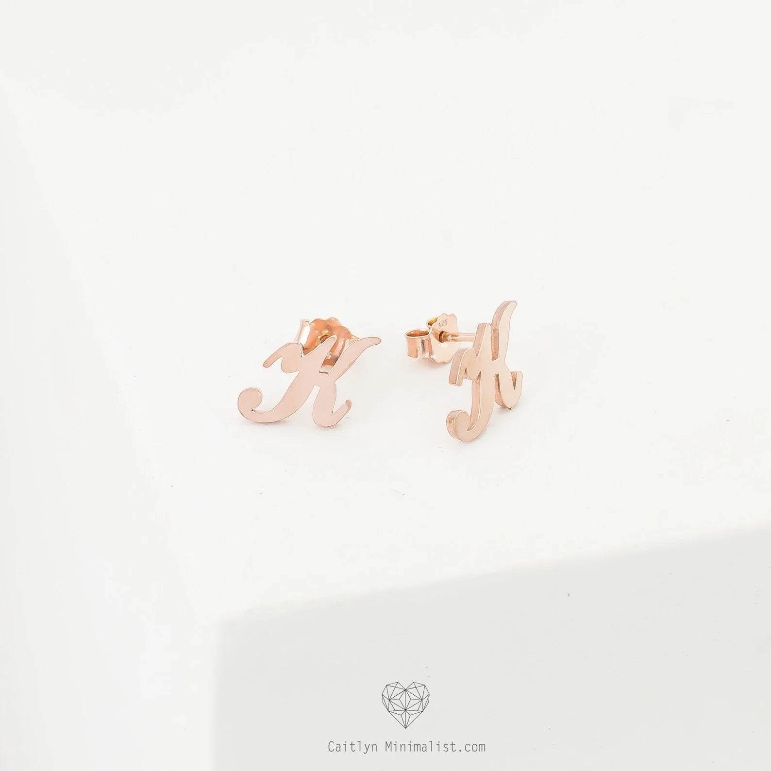 Alex Initial Studs Silver 18K Gold Plated