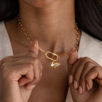 Puff Heart Charm Silver 18K Gold Plated