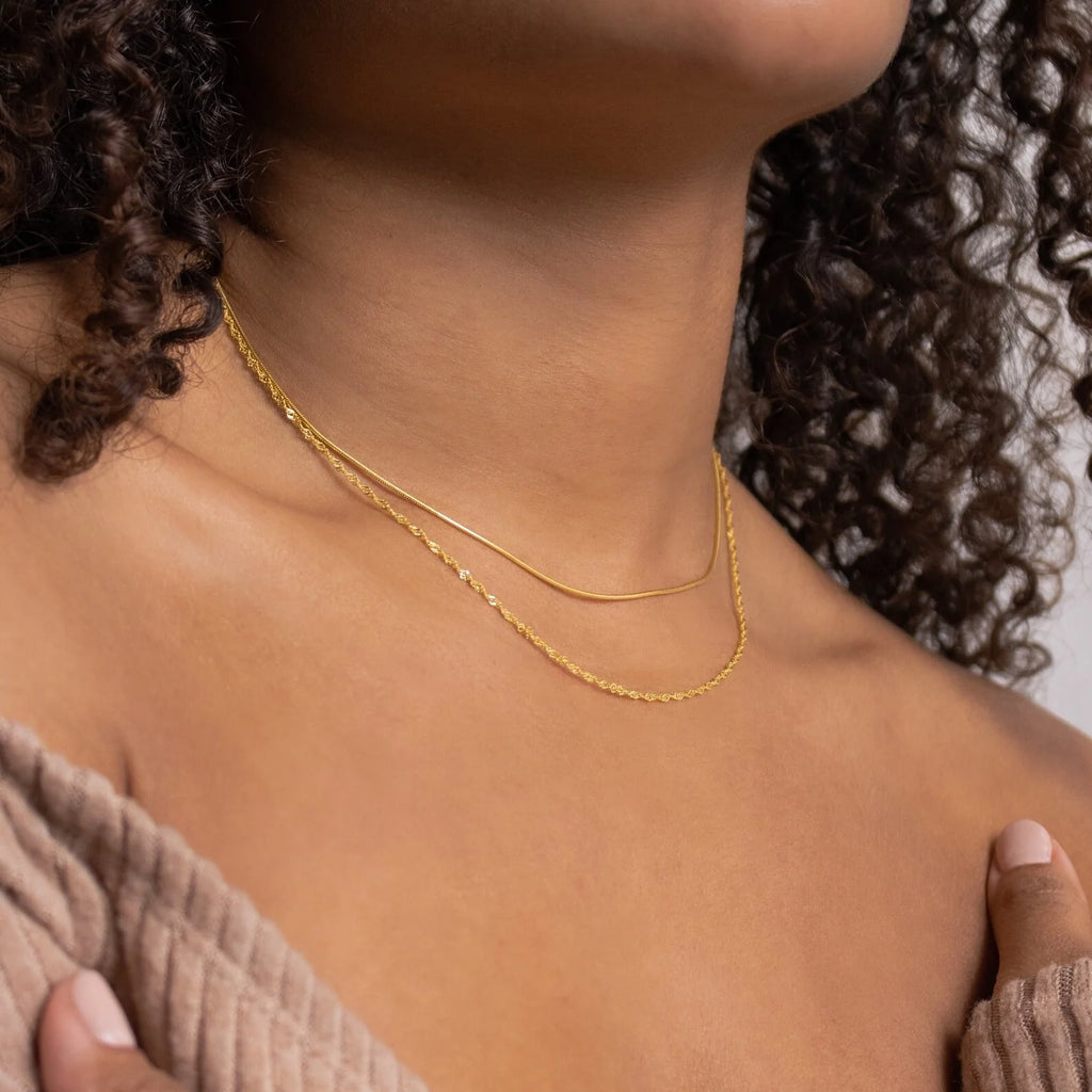 Monet Duo Chain Silver 18K Gold Plated