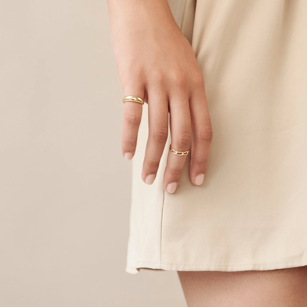 Link Ring Silver 18K Gold Plated
