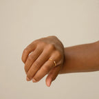 Cecilia Pave Ring Silver 18K Gold Plated