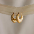 Chunky Geo Hoops Silver 18K Gold Plated