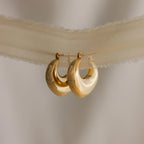 Chunky Geo Hoops Silver 18K Gold Plated