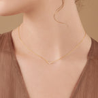 Lucia Pave Necklace Silver 18K Gold Plated