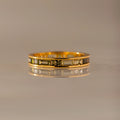 Peridot Inlay Eternity Ring Silver 18K Gold Plated