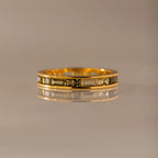 Peridot Inlay Eternity Ring Silver 18K Gold Plated