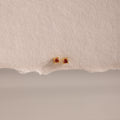 Dainty Garnet Flatback Studs Silver 18K Gold plated