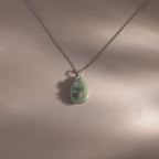 Diamonds Celestial Aventurine Pendant Necklace Silver 18K Gold Plated
