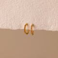Inside Out Topaz Huggies Silver 18K Gold Plated