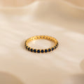 Eternity Tennis Birthstone Ring Silver 18K Gold Plated