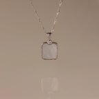 Serenity Mother of Pearl Necklace Silver 18K Gold Plated