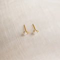 Raindrop Pearl Studs Silver 18K Gold Plated