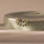 Peridot Raindrop Studs Silver 18K Gold Plated