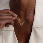 Large Rolo Clasp Necklace Silver 18K Gold Plated