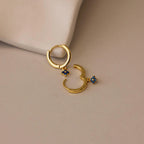 Ivy Birthstone Hoops Silver 18K Gold Plated
