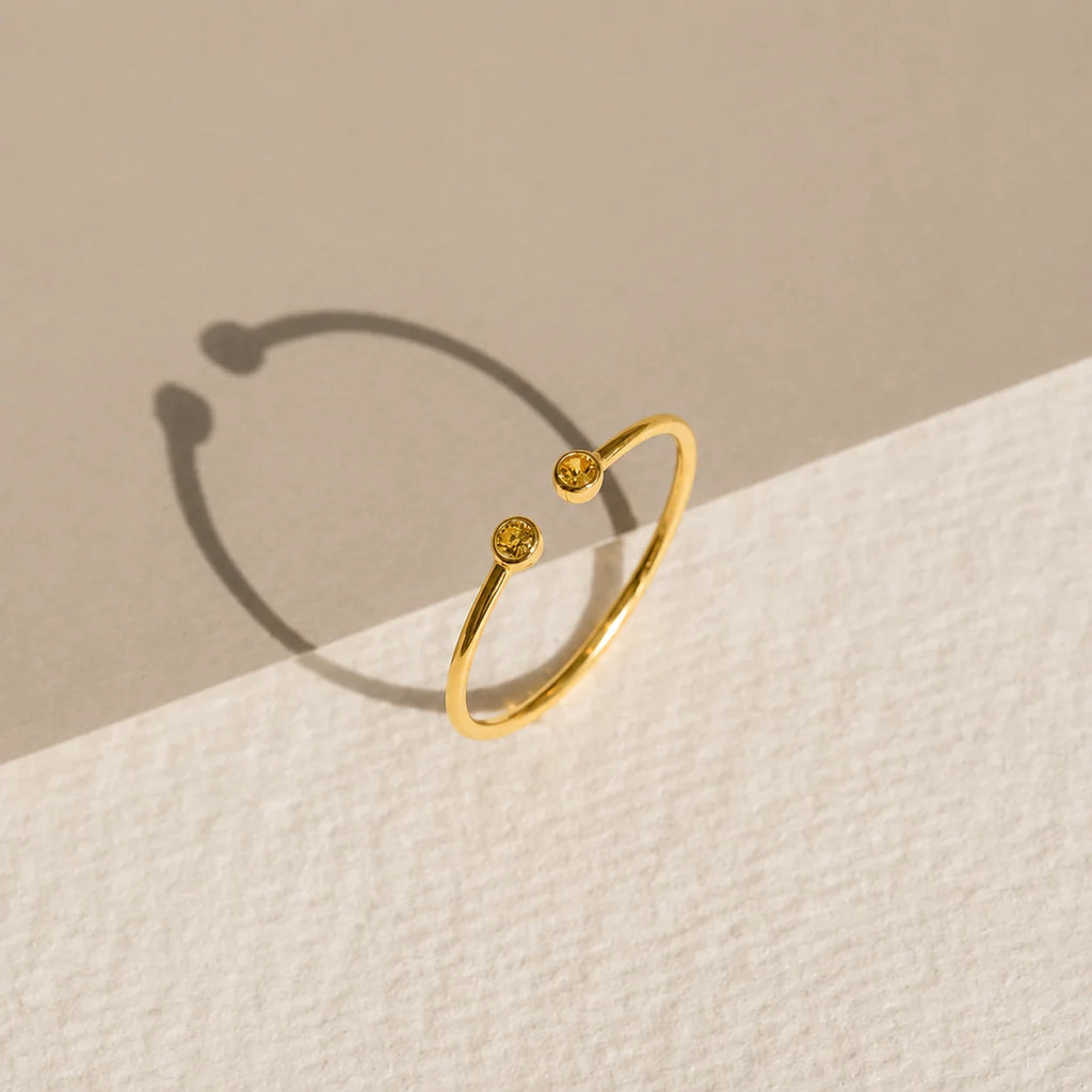Tiny Dual Birthstone Ring