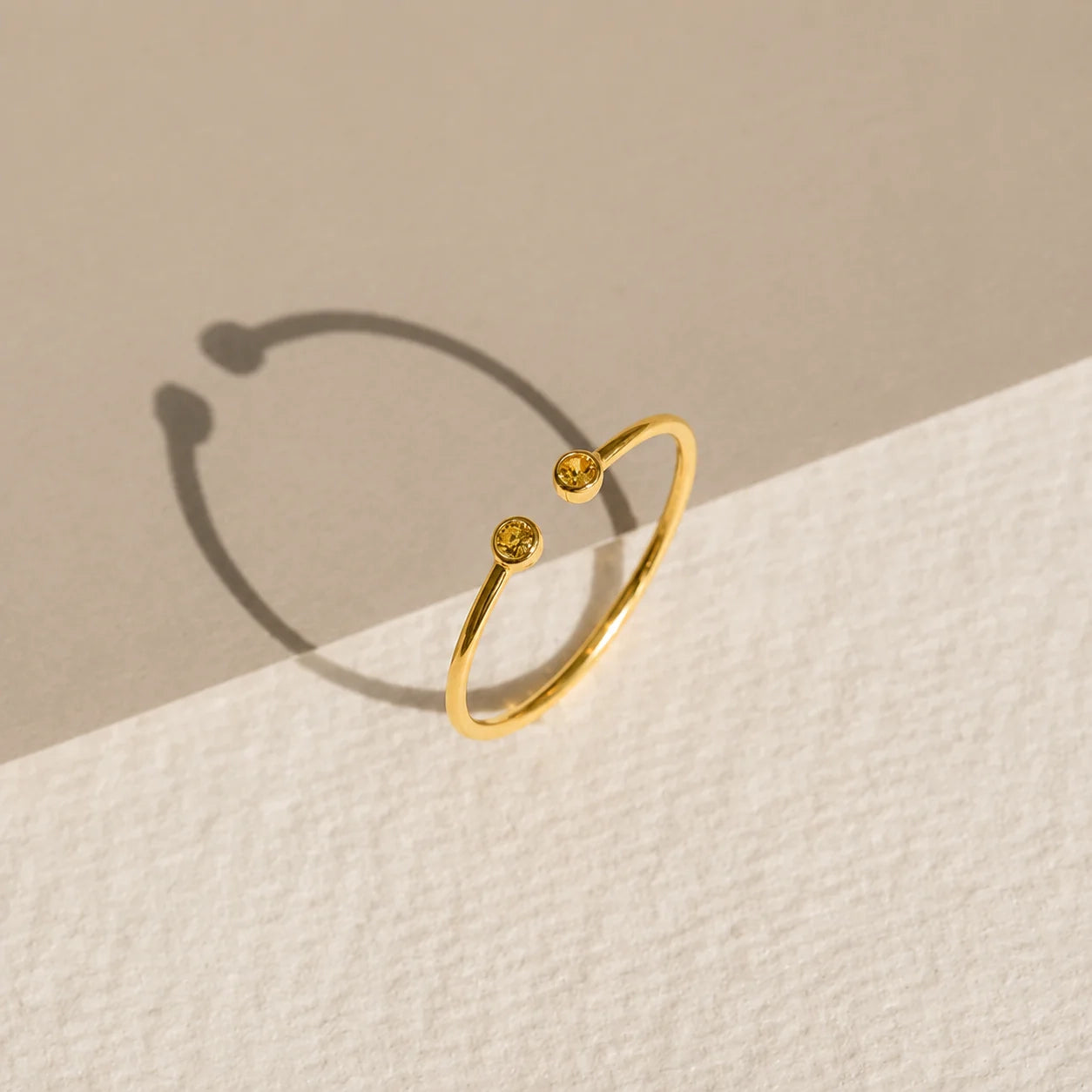 Tiny Dual Birthstone Ring