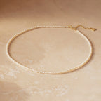 Brinley Pearl Choker Necklace Silver 18K Gold Plated