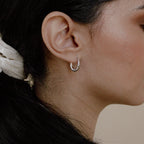 Paris Oval Hoops Silver 18K Gold Plated