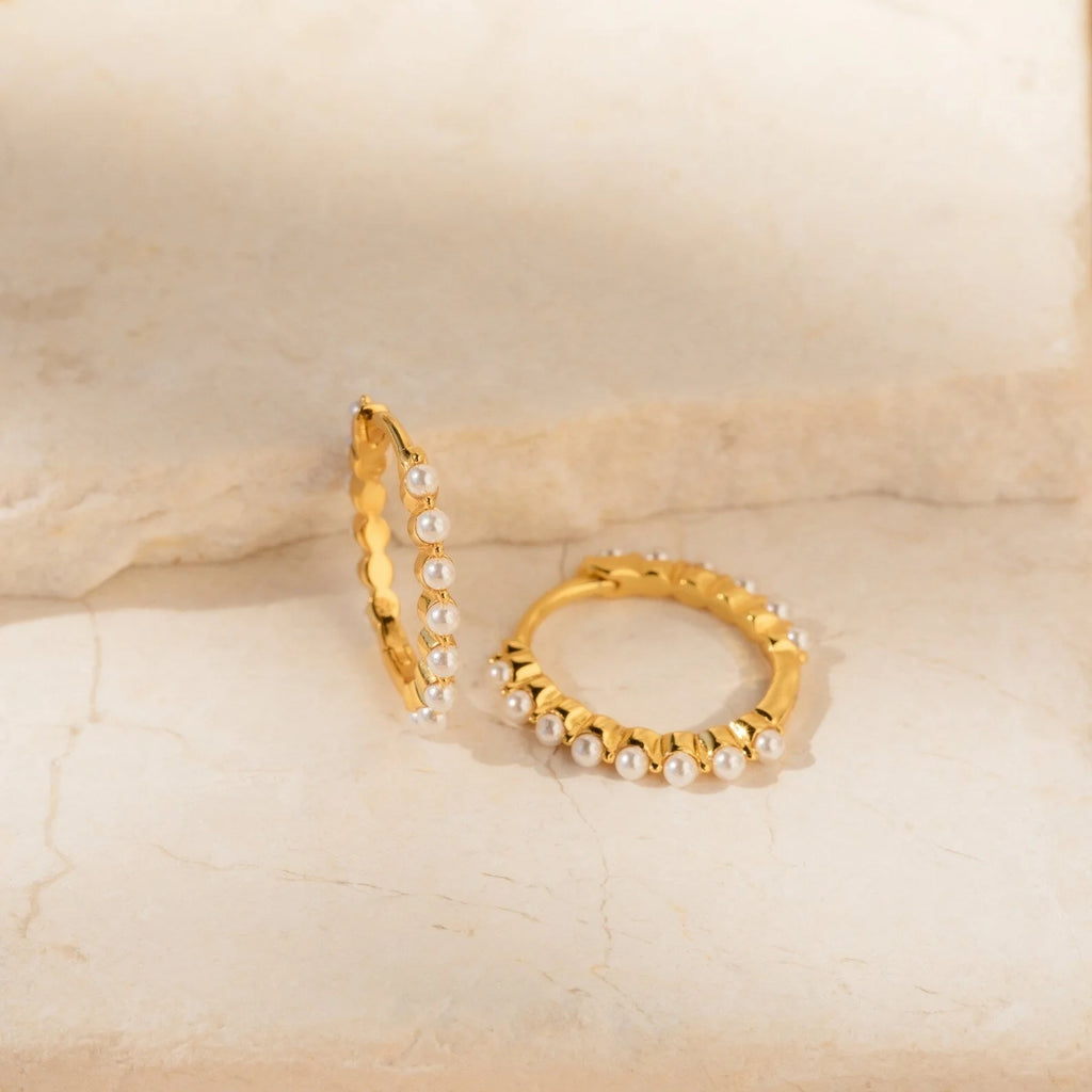 Malik Pearl Hoop Earrings
