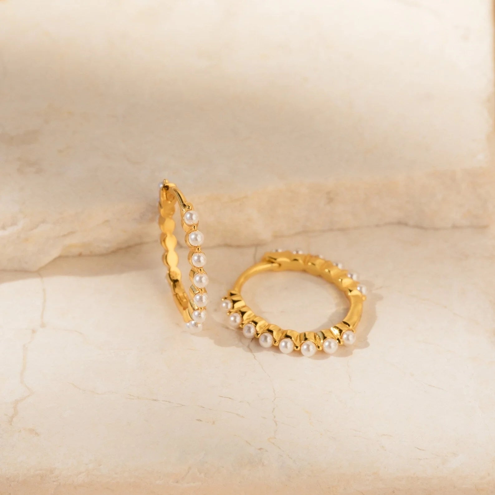 Malik Pearl Hoop Earrings