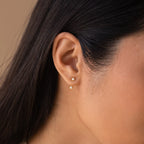Ruby Ear Jackets Silver 18K Gold Plated