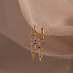 Mirror Chain Huggies Silver 18K Gold Plated