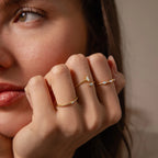 Toi et Moi Wrap Ring Silver 18K Gold Plated