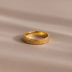 Organic Fingerprint Band Silver 18K Gold Plated
