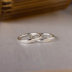 Ann Skinny Name Ring Silver 18K Gold Plated
