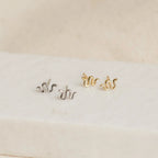 Tiny Python Studs Silver 18K Gold Plated