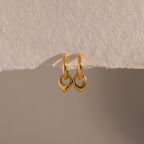 Tiny Teardrop Huggies Silver 18K Gold Plated