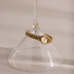 Oval  Face Timepiece Set Silver 18K Gold Plated