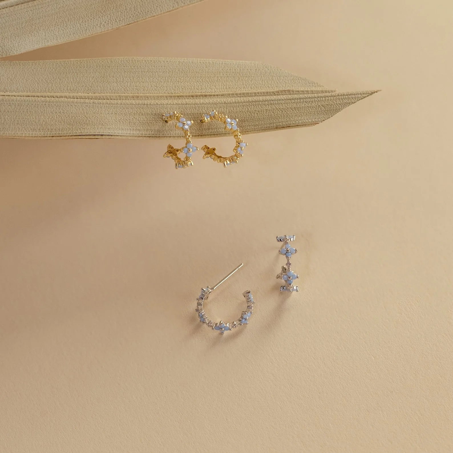 Ivy Flower Hoops
