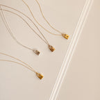 Padlock Necklace Silver 18K Gold Plated