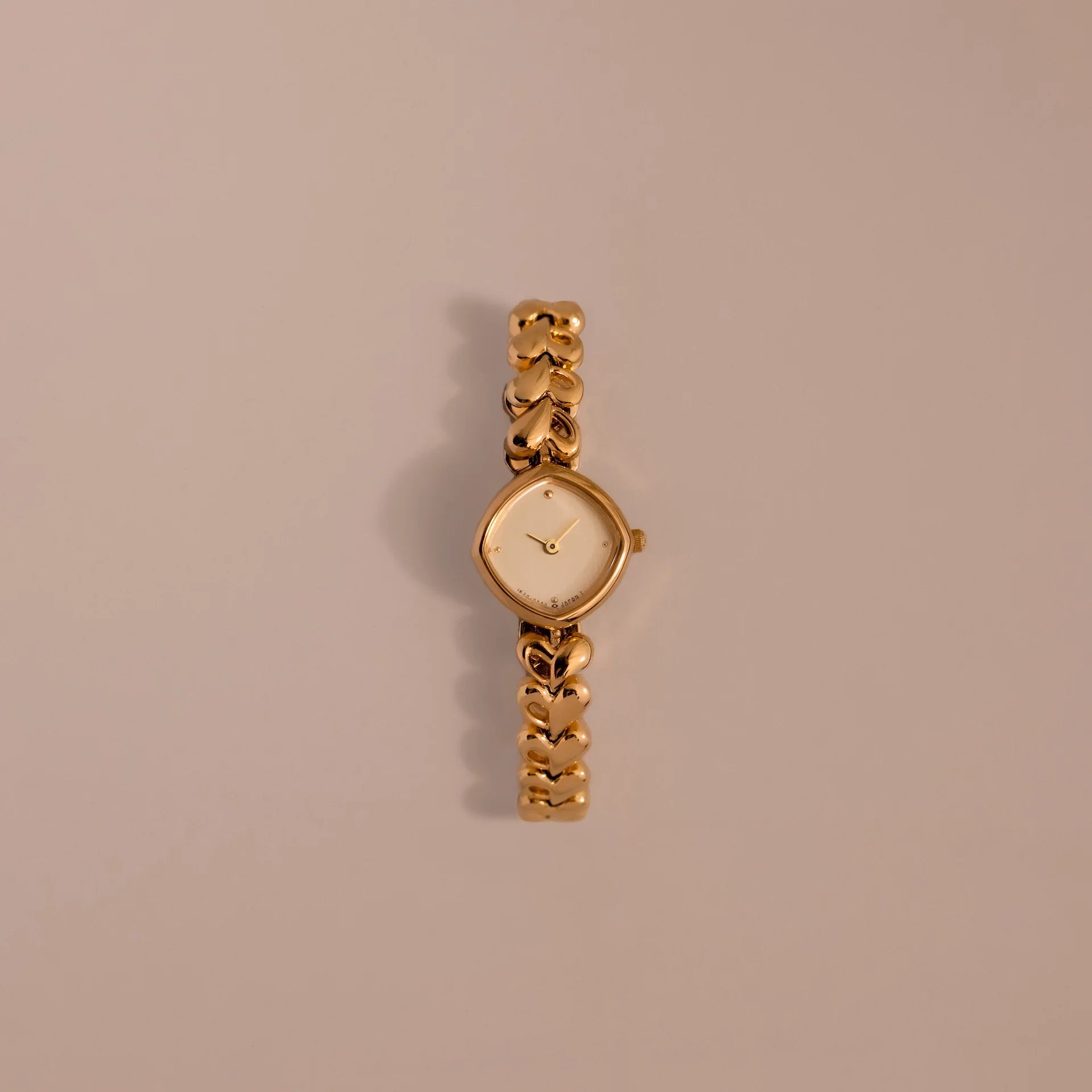Heart Link Timepiece Silver 18K Gold Plated