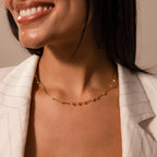 Sprinkle Diamond Necklace Silver 18K Gold Plated